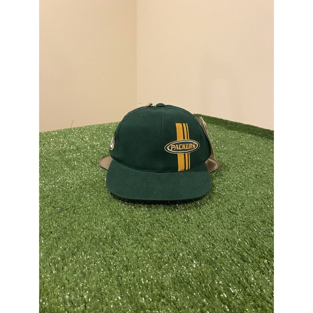 Vintage Green Bay Packers hat cap snap back new green Annco mens adult 1990s